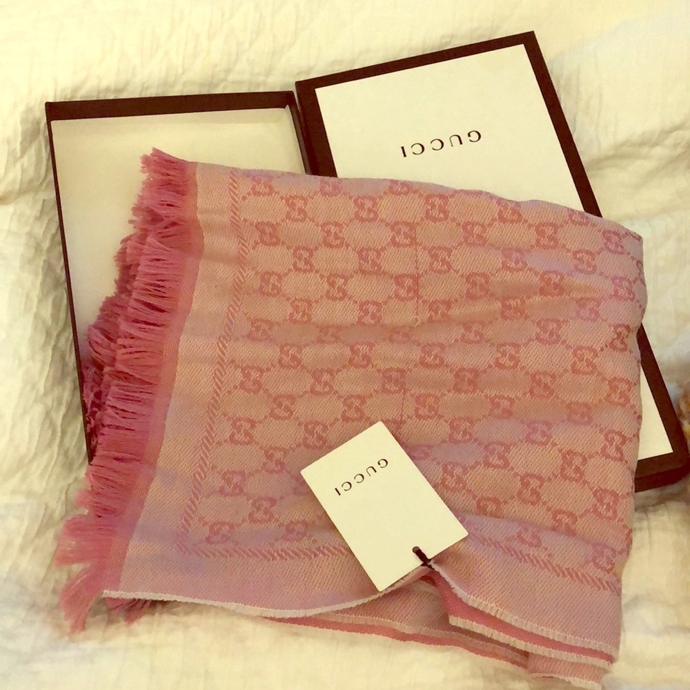 Pink Gucci Scarf